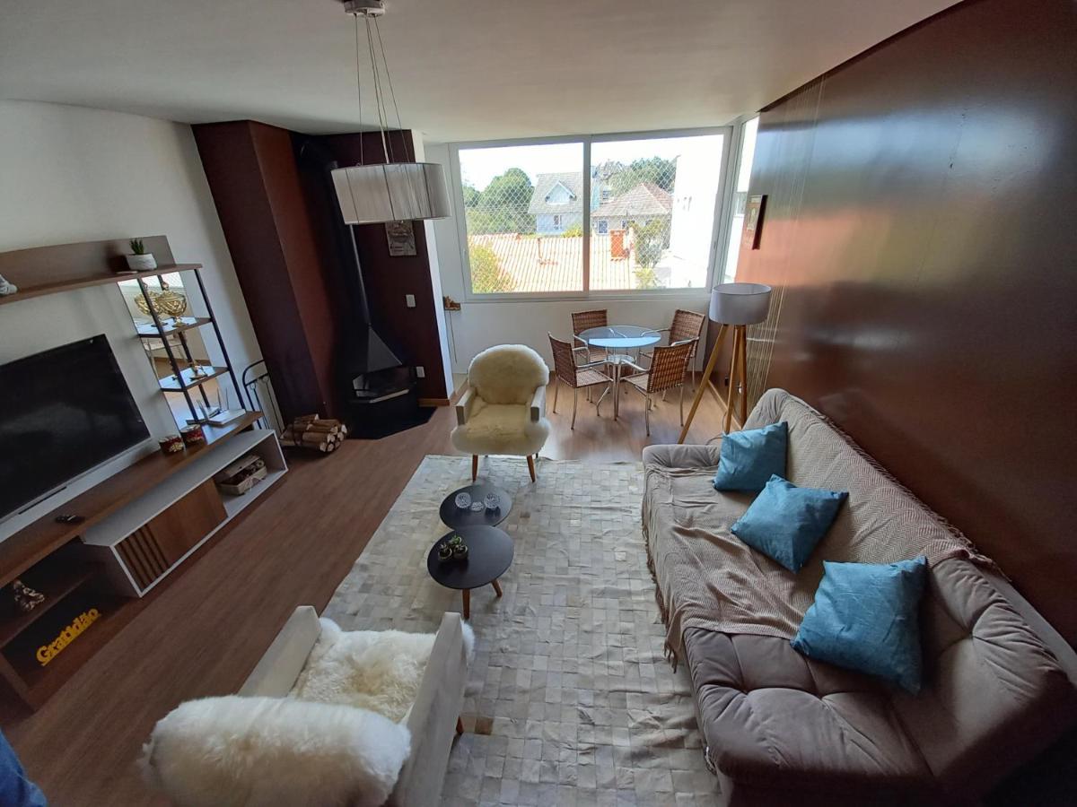 Gramado - Apartamento Aconchegante Com Lareira E Churrasqueira מראה חיצוני תמונה